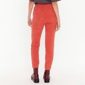 Nasty Gal Rust Pants a Lot Corduroy Tapered Pants